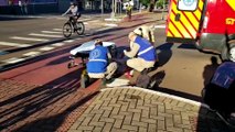 Colisão entre bicicletas na ciclovia deixa homem com lesão na cabeça