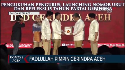 Fadlullah Dikukuhkan Sebagai Ketua DPD Gerindra Aceh