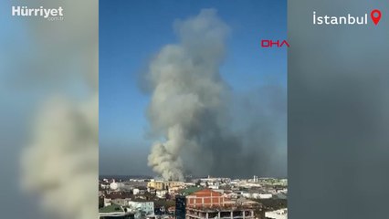 Eyüpsultan'da bir fabrikada yangın çıktı