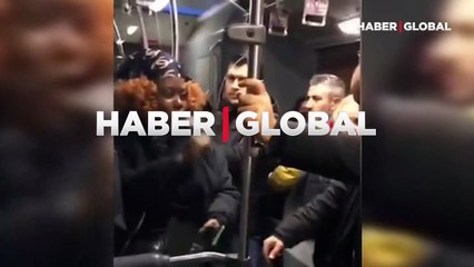 Metrobüste rahatsız edildiğini ileri sürdü, yanına kimseyi oturtmadı! O anlar kamerada