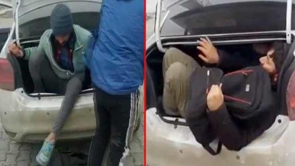 Balık istifi yolculuk! 5 kişilik otomobilden 15 kişi çıktı