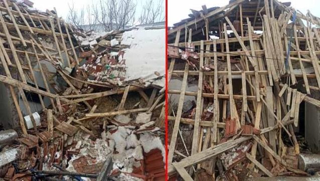 Tüp patlayan ev harabeye döndü: 1 ölü, 2 yaralı