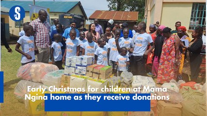 Early Christmas for children at Mama Ngina home as they receive donations