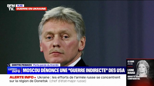 Les États-Unis mènent de facto et indirectement une guerre par procuration avec la Russie selon Dmitri Peskov, porte-parole du Kremlin
