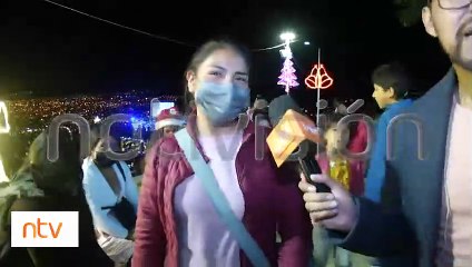 'Mapping' de luces led en el Cristo de la Concordia