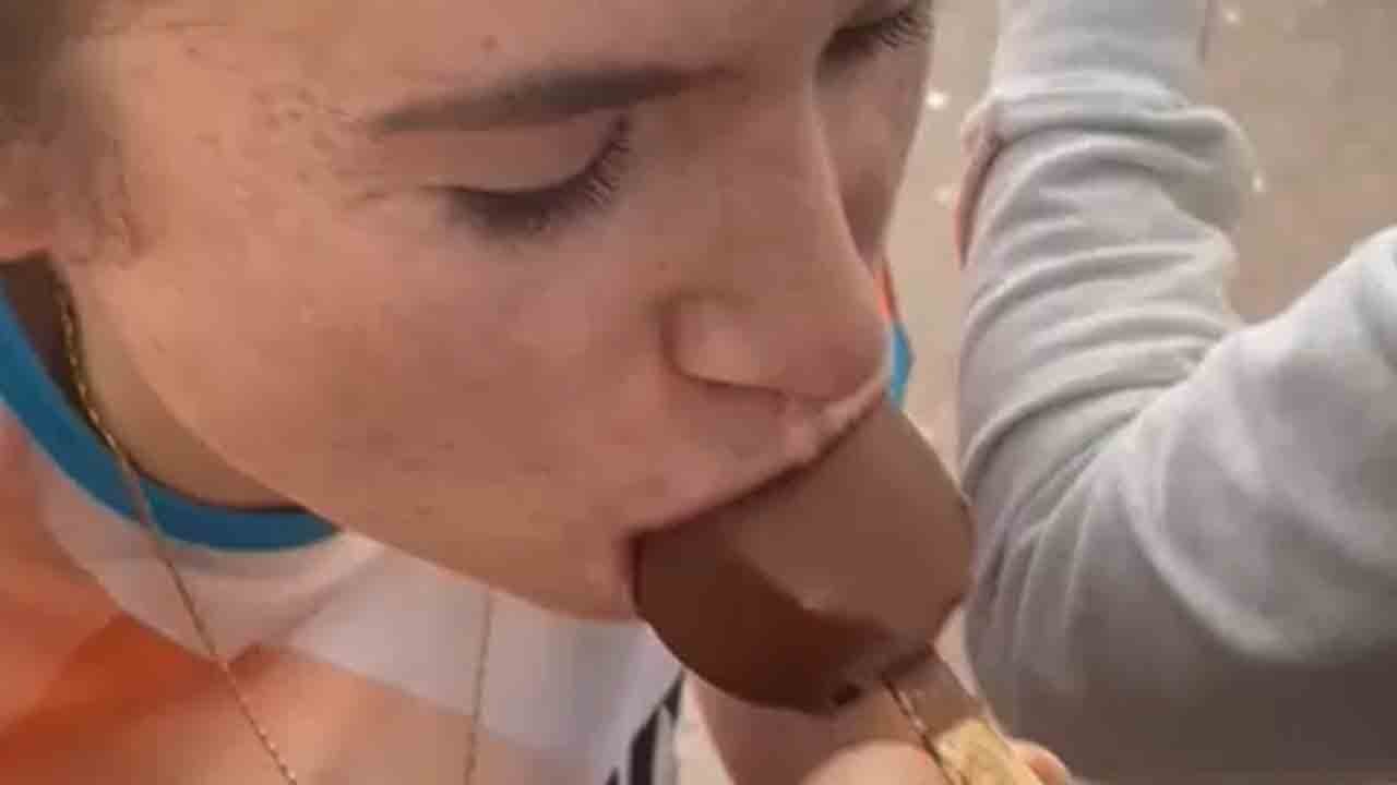 'Brain Freeze!' - Girl regrets taking ice cream bite while running a marathon