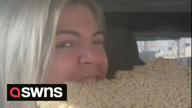 Brit living in Ohio shocked by the sheer size of Rice Krispie Square that's over a foot long and contains 3,840 calories