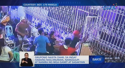 Grupong nasita dahil sa ingay habang nag-iinuman, nanggulpi at nanira ng mga gamit at sasakyan | Saksi