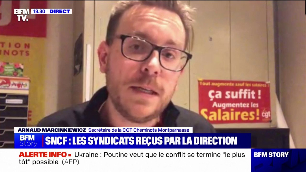 Les syndicats reçus par la direction de la SNCF: "Enfin" selon ce syndicaliste de la CGT-Cheminots