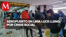 Turistas abarrotan aeropuerto en Perú, buscan regresar a casa
