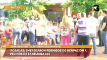 Posadas: entregaron permisos de ocupación a vecinos de la chacra 101