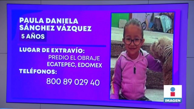 Solicitamos su ayuda para localizar a la pequeña Paula Daniela Sánchez Vázquez