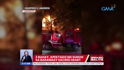 3 bahay, apektado ng sunog sa Brgy. Sacred Heart | UB