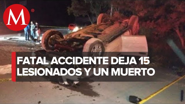 Muere menor en accidente sobre carretera Rumbo Nuevo en Victoria; hay al menos 15 lesionados