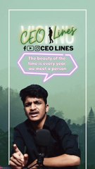 The beauty about time | ceo lines | Vishnu Vardhan Raju Chamarthi