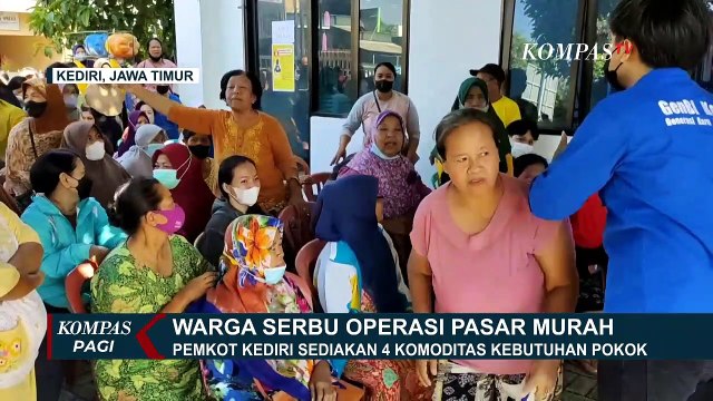 Operasi Pasar Murah di Kediri Diserbu Warga, Beras dan Telur Murah jadi Incaran!