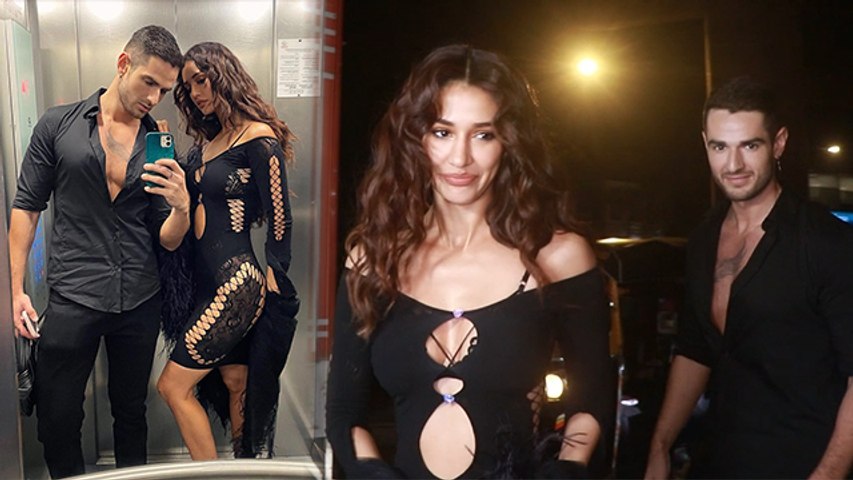 Disha Patani Black Cut Dress में Bf Aleksandar के साथ Twinning करते Video  Viral । *Entertainment - video Dailymotion