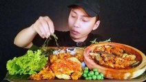MUKBANG ASMR | SAMBAL JENGKOL DAN TERONG BALADO