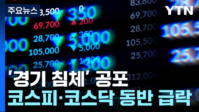 '경기 침체' 공포...코스피·코스닥, 동반 급락 / YTN