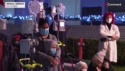 Watch: Firefighters dress as Santa and his elves to deliver presents to sick children