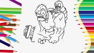 how to drawing ad coloring zombie on plants vs zombie