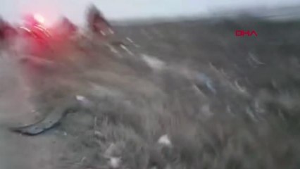 ESKİŞEHİR'DE CİP İLE ÇARPIŞAN OTOMOBİL İKİ PARÇAYA AYRILDI