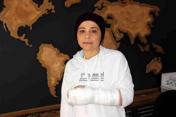 Sokak köpeklerinden kaçarken düşen kadın ölümden döndü