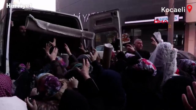 Bedava halı izdihama neden oldu