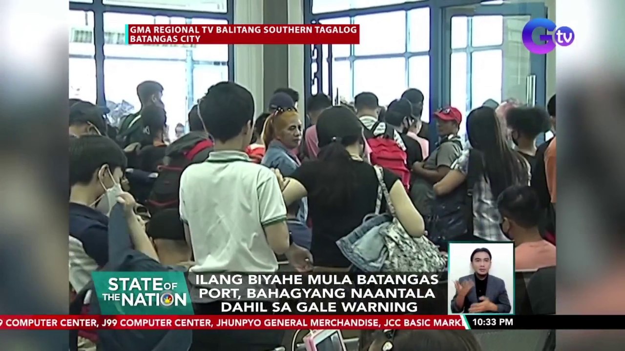 Ilang biyahe mula Batangas Port, bahagyang naantala dahil sa gale warning | SONA