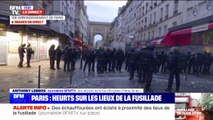 Face aux heurts qui ont éclaté sur les lieux de la fusillade à Paris, des policiers sont venus en renfort