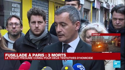 Attaque à Paris : le tireur a voulu "manifestement s'en prendre à des étrangers" (Darmanin)
