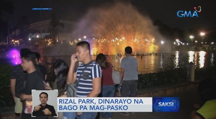 Rizal Park, dinarayo na bago pa mag-Pasko | Saksi