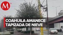 Frente Frío 19 provoca primera caída de aguanieve en Coahuila