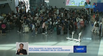 Mga pasahero sa NAIA ngayong Disyembre, umaabot na sa 125,000/araw | Saksi
