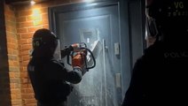 Police use chainsaw to break into cocaine dealer's home