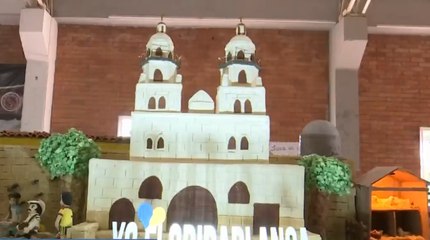 Niños y niñas en Floridablanca se unen a la realización del pesebre dulce más grande del mundo