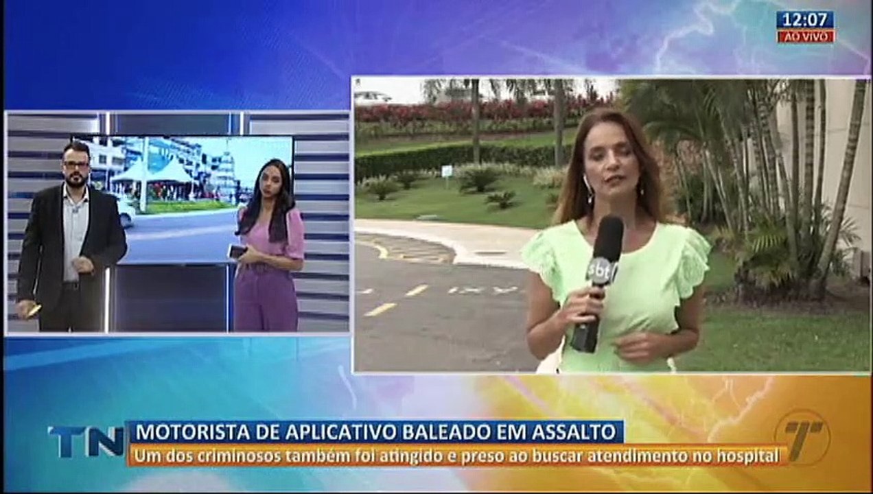 Motorista de aplicativo é baleado em troca de tiros com assaltantes