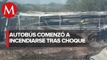 Choque entre un autobús y un tráiler deja 12 heridos en Sonora