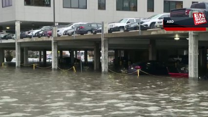 ABD'de kar fırtınası: New York'un kıyı bölgesinde taşkın meydana geldi
