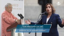 “No le da derecho a intervenir en temas internos”: Presidenta de Perú sobre AMLO