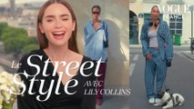 Que pense Lily Collins, star d'Emily in Paris, des looks à Paris | LE STREET STYLE | Vogue France