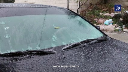 Скачать видео: تساقط حبات البرد بغزارة في عجلون