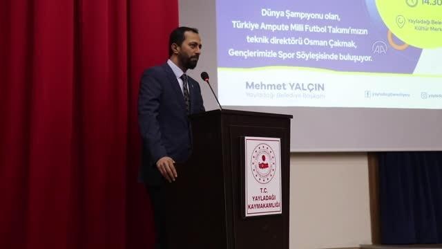 Ampute Futbol Milli Takımı Teknik Direktörü Çakmak, Hatay'da gençlerle buluştu