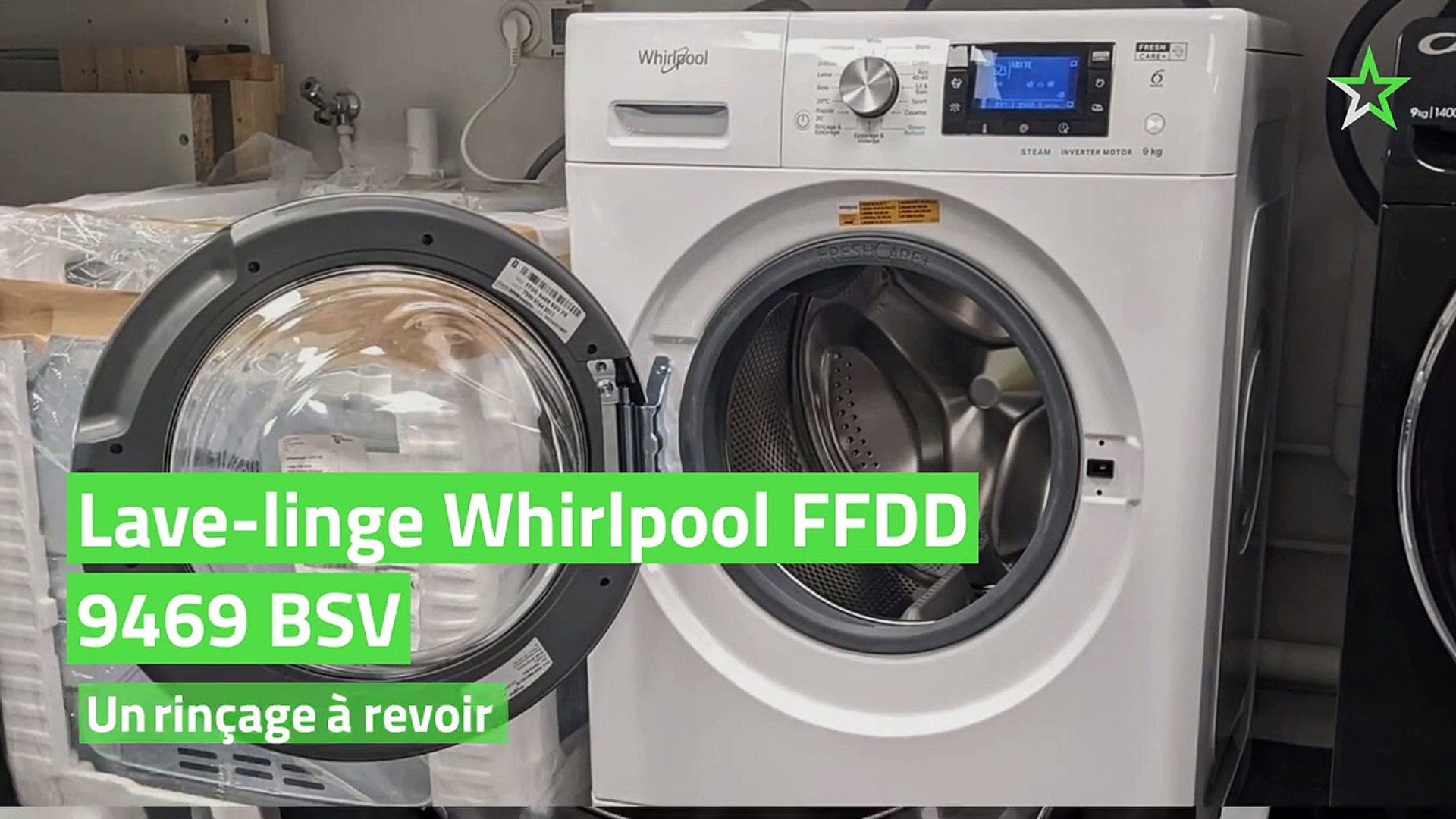 Test Lave-linge Whirlpool FFDD 9469 BSV : un rinçage à revoir - Vidéo  Dailymotion