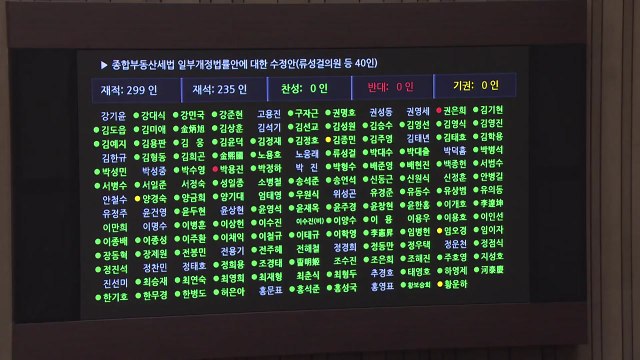 종부세 '완화' 국회 통과...다주택 과세기준 6→9억 / YTN