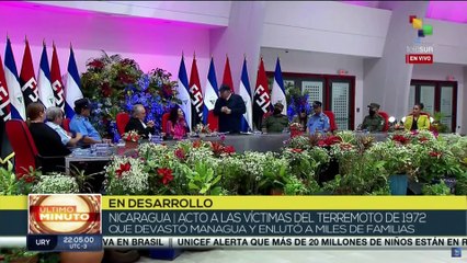 Presidente Daniel Ortega reconoce la ayuda humanitaria enviada por Cuba a Nicaragua en 1972