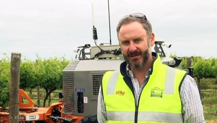 Robotic tractor used in winery to overcome worker shortage