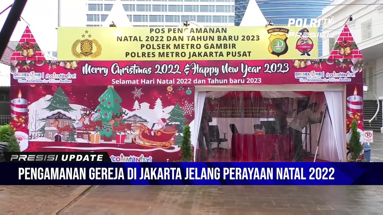 Sat Brimob Dan Gegana Polda Metro Jaya Gelar Sterilisasi Di Gereja Immanuel Jelang Ibadah Malam Natal