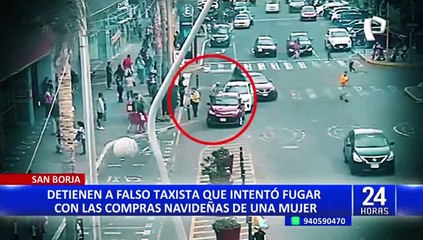 San Borja: Taxista huye con compras navideñas de una pasajera