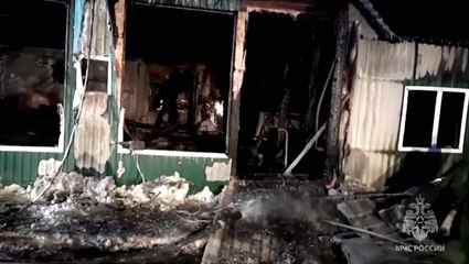 Russia care home reduced to rubble after fire kills 22 people